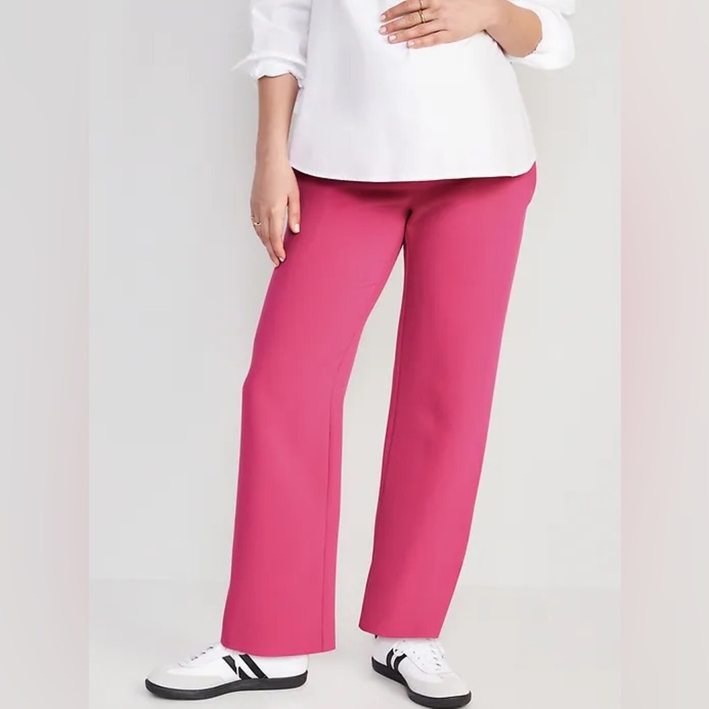 NWT Old Navy Maternity Full-Panel Wide-Leg Trouser Pants sz L